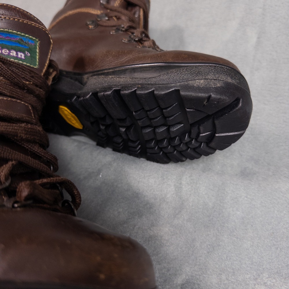 LL Bean Cresta Hiking Boots Womens 8.5 Brown Gore-Tex Vibram Leather Italy - Picture 8 of 9